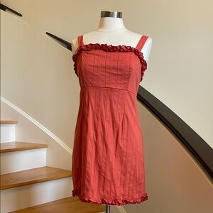 terracota Ruffled Dress